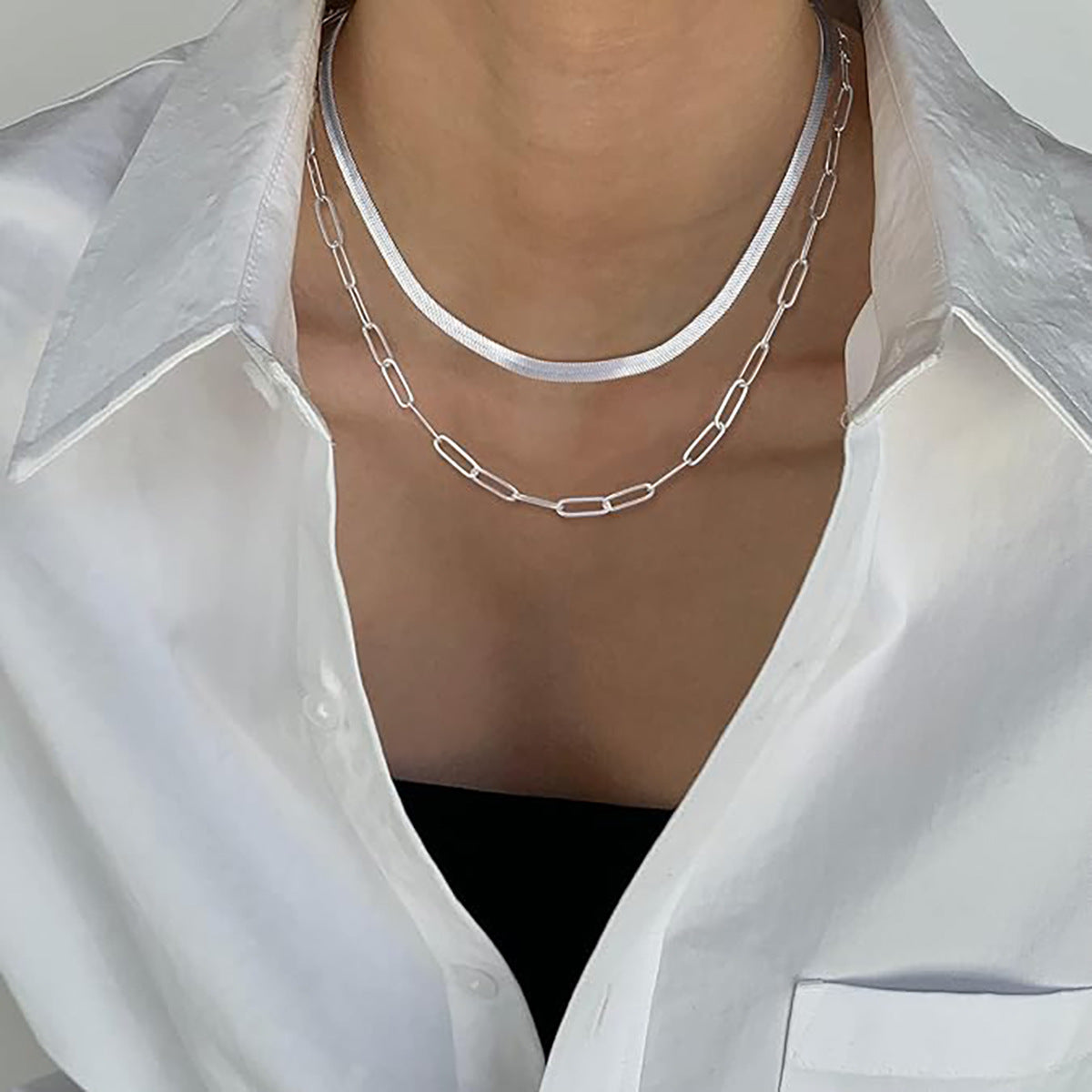Simple Clip Chain Fashion Multi-layer