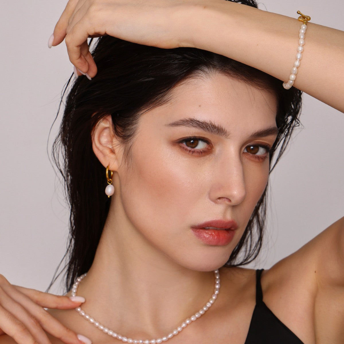 Baroque Freshwater Pearl Necklace Bracelet Earrings