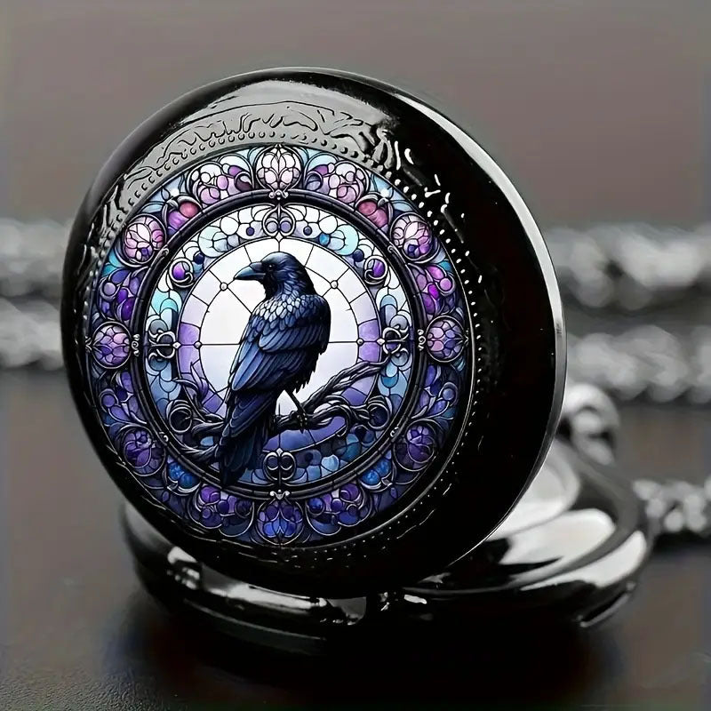 Fashion Retro Flip Decoration Necklace Watch Women