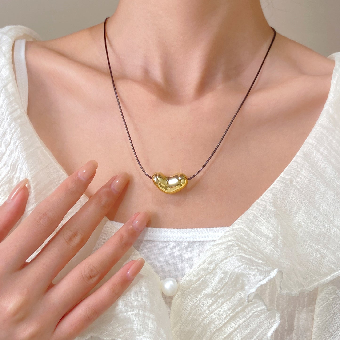 Women's Simple Ball Love Knotted Bracelet Necklace