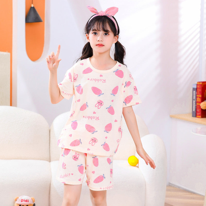 Children's Summer Short-sleeved Suit Homewear