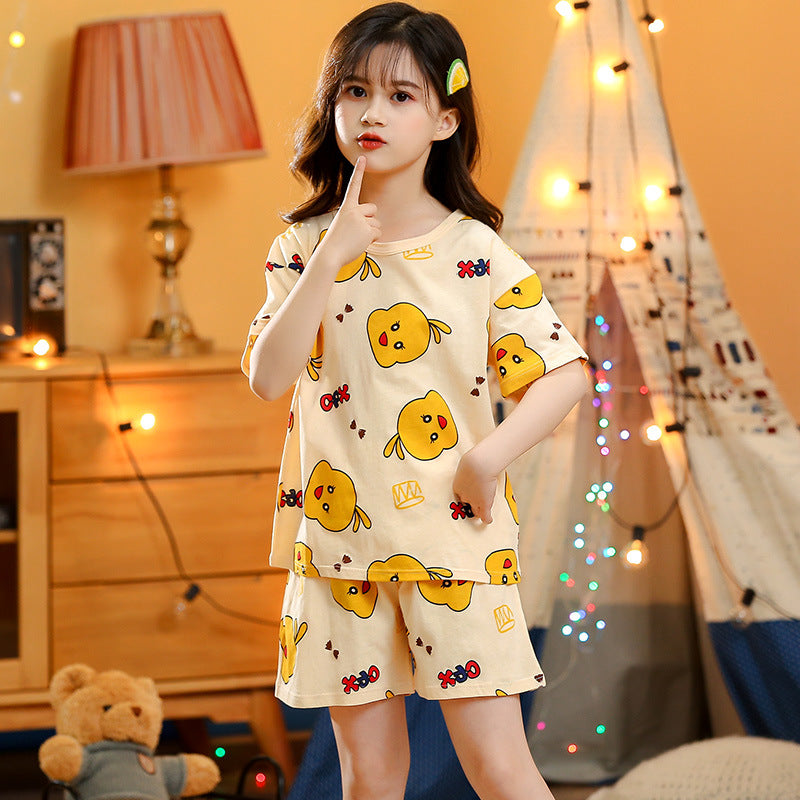 Children's Summer Short-sleeved Suit Homewear