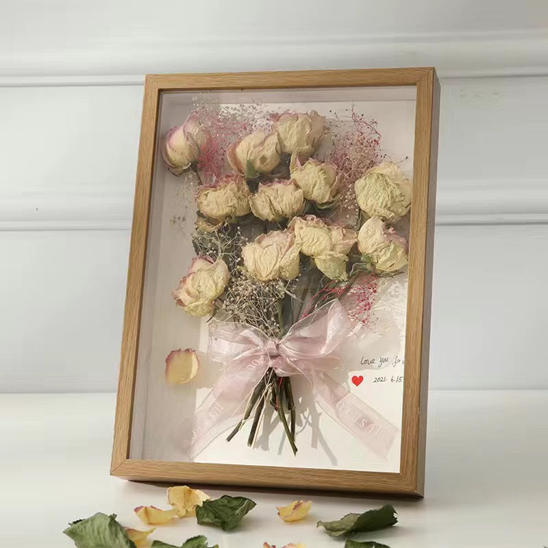 Hollow Dried Flower Photo Frame β 3D DIY Table Decoration & Flower Storage! - JumoShop