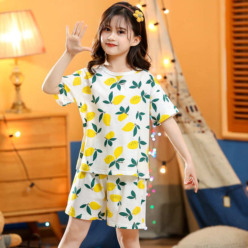 Children's Summer Short-sleeved Suit Homewear