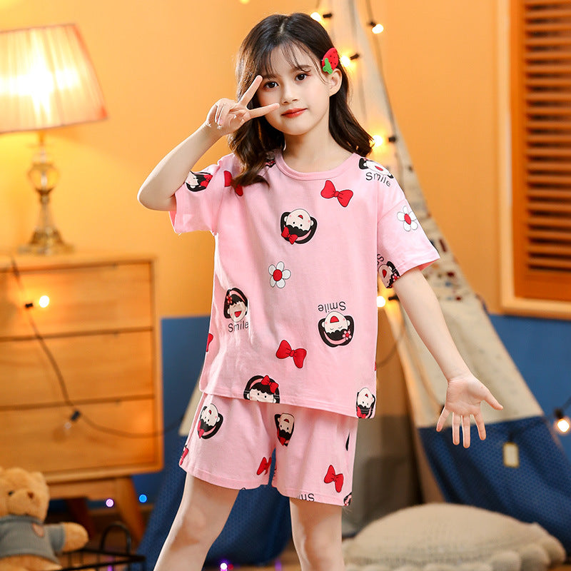 Children's Summer Short-sleeved Suit Homewear