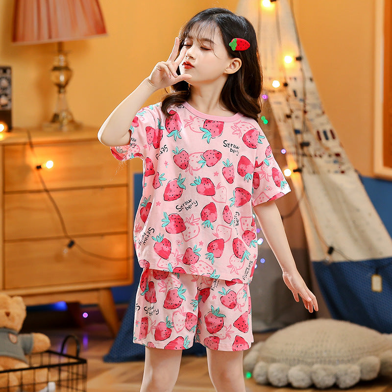 Children's Summer Short-sleeved Suit Homewear