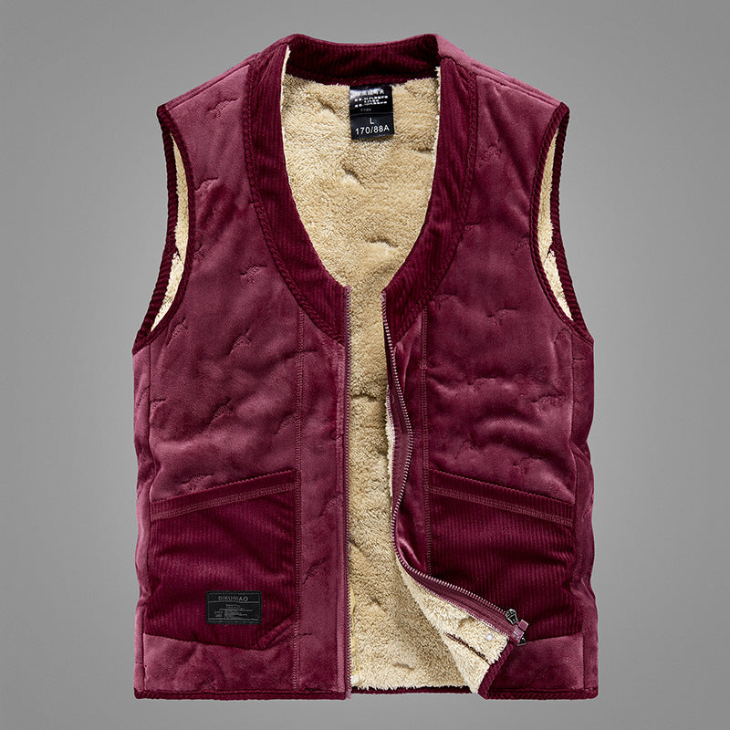 Men's Wool Vest - Pure Colour All-matching Vest