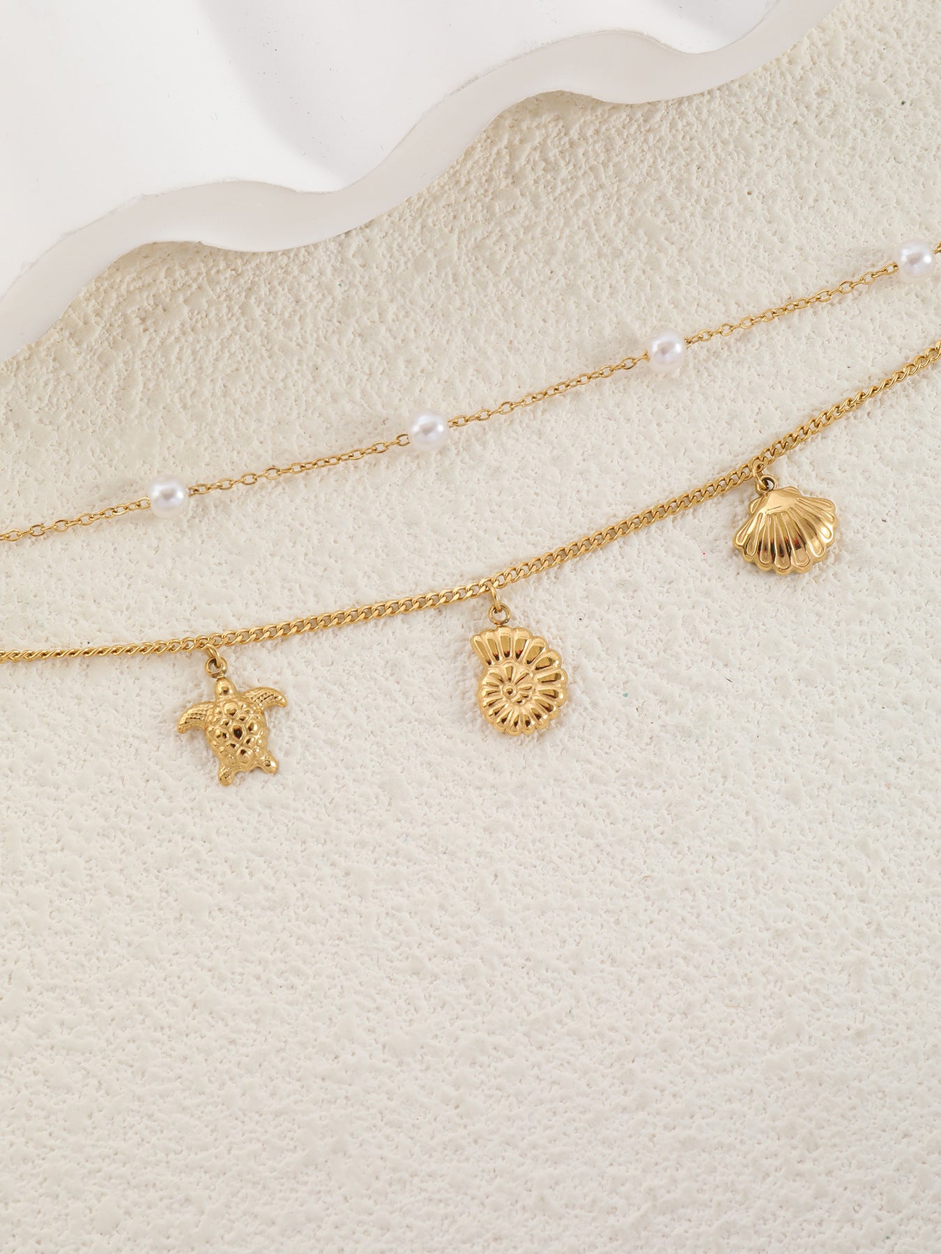 Round Beads Shell Anklet