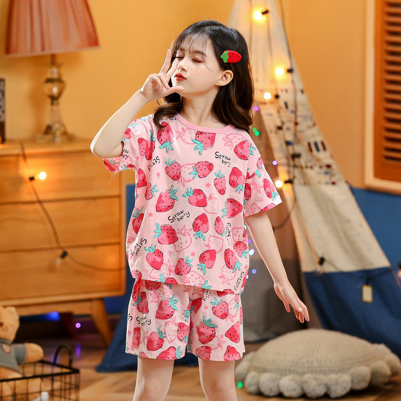 Children's Summer Short-sleeved Suit Homewear