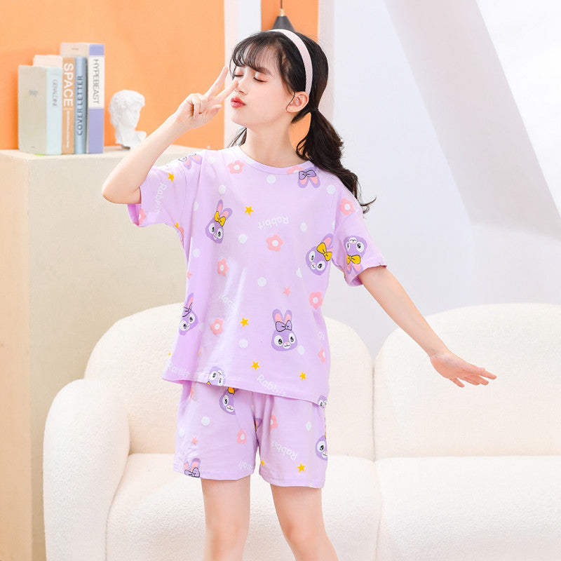 Children's Summer Short-sleeved Suit Homewear