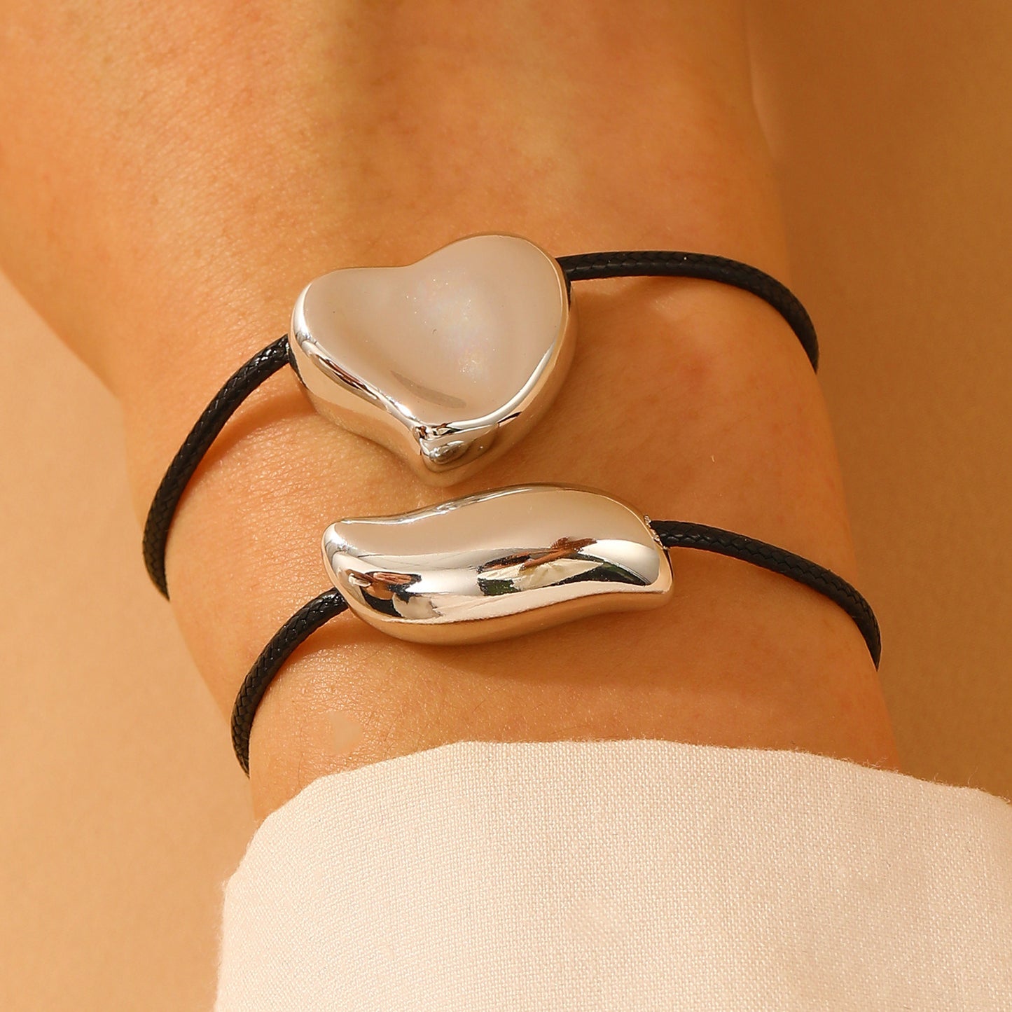 Women's Simple Ball Love Knotted Bracelet Necklace