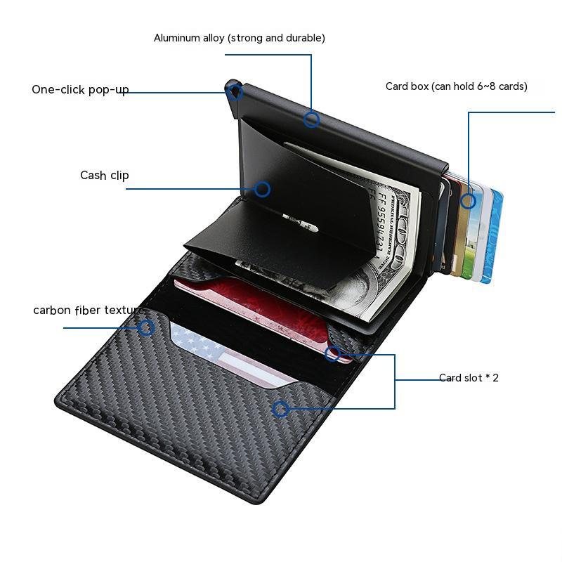 Carbon Fiber Men's Wallet Aluminum Alloy