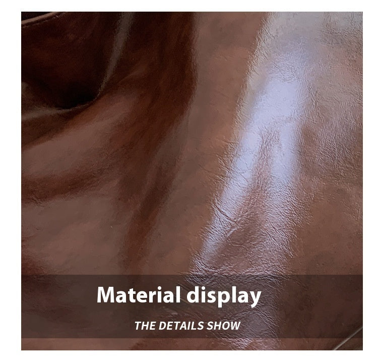 Vintage Women's Tote Bag - Athletic Casual Fashion Large Capacity Leather Shoulder Bag Shopper Harajuku Simple Handbag