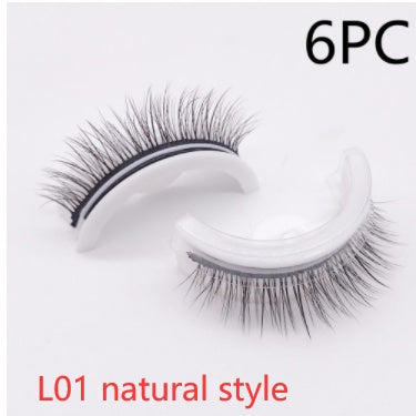 Reusable 3D Mink Lashes - Natural False Eyelashes Self Adhesive Glue Free Makeup Eyelash