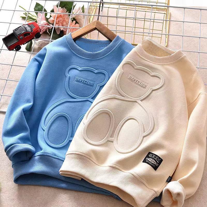 Long Sleeved T Shirt - Children Plus Velvet Bottoming Shirt