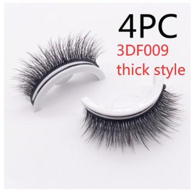 Reusable 3D Mink Lashes - Natural False Eyelashes Self Adhesive Glue Free Makeup Eyelash