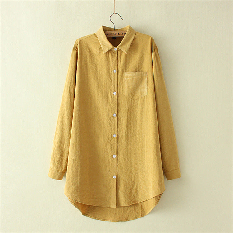 Large Size Women Shirt - Plus Size Spring Shirt