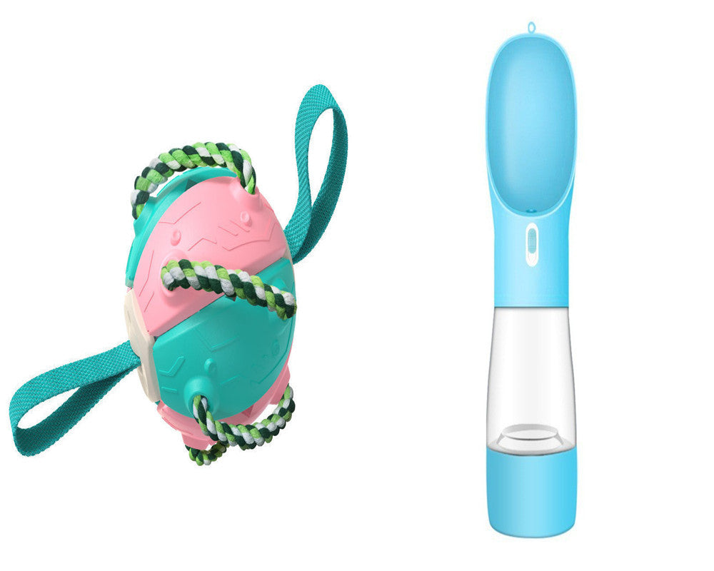 Interactive Dog Football Soccer Ball With Tabs - Inflated Training Toy Outdoor Border Collie Balls Pet Products