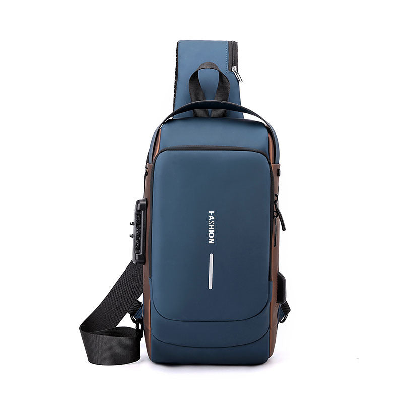 Anti-theft Large Capacity Diagonal Chest Bag - Rechargeable Password
