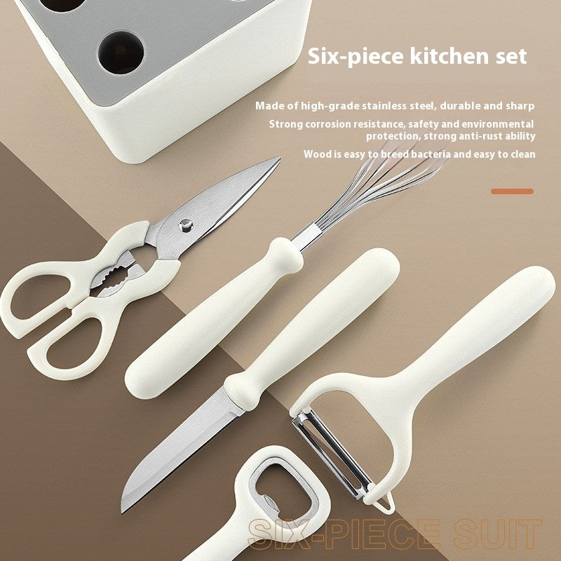 Kitchen Gadget Set - Peeler, Whisk, Opener, Scissors, Knife || Complementary Food Tool Belt Storage Seat