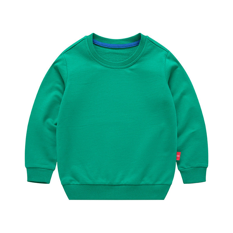 Boys Korean Round Neck Loose Long Sleeve Pullover