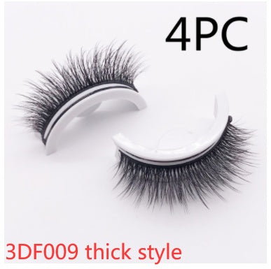 Reusable 3D Mink Lashes - Natural False Eyelashes Self Adhesive Glue Free Makeup Eyelash