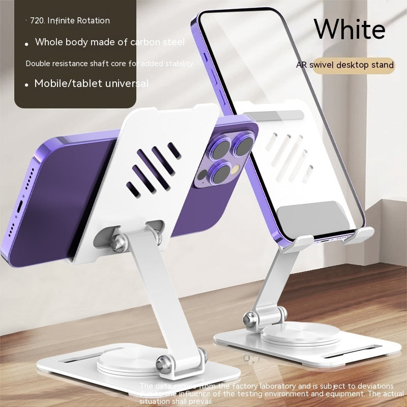360 Degrees Rotate Metal Desk Mobile Phone Holder Stand - For Phone Pad Adjustable Desktop Tablet Holder Table Cell Phone Stand