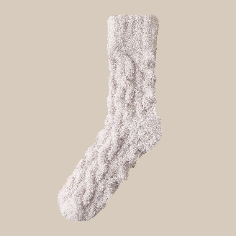 Winter Warm Fuzzy Coral Fleece Socks - Women Men Velvet Thickened Home Sleepping Floor Socks
