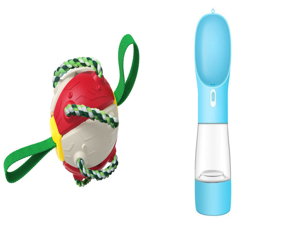 Interactive Dog Football Soccer Ball With Tabs - Inflated Training Toy Outdoor Border Collie Balls Pet Products