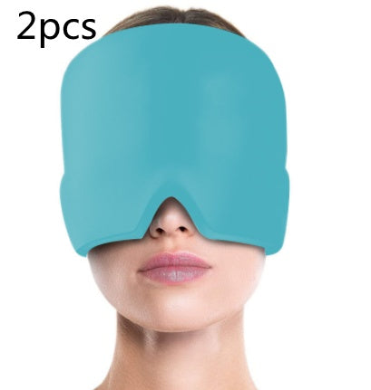 Ice Compress Headache Eye Mask Hat - Relief For Migraines, Stress, And Tension Massage Tool