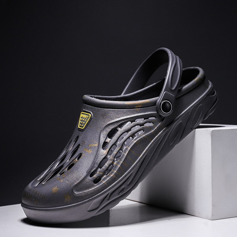 Letter Print Slippers - Men Summer Sandals Beach Shoes