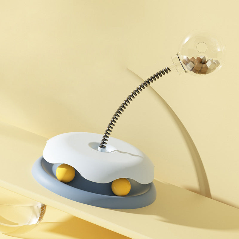 2 In 1 Toys Turntable Ball Toy - Kitten Funny Cat Training