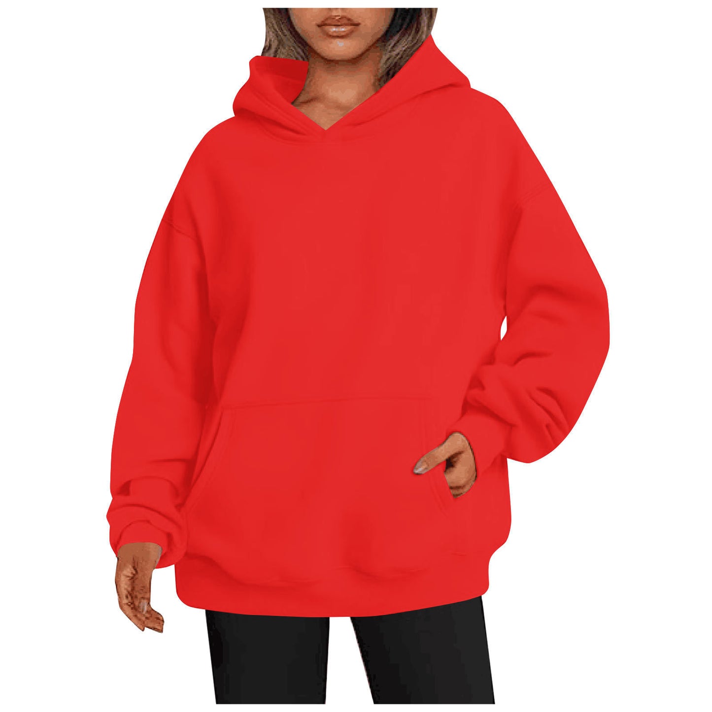 Women's Hoodies With Pockets - Fashion Solid Sweatshirt Oversized Hooded Sweater
