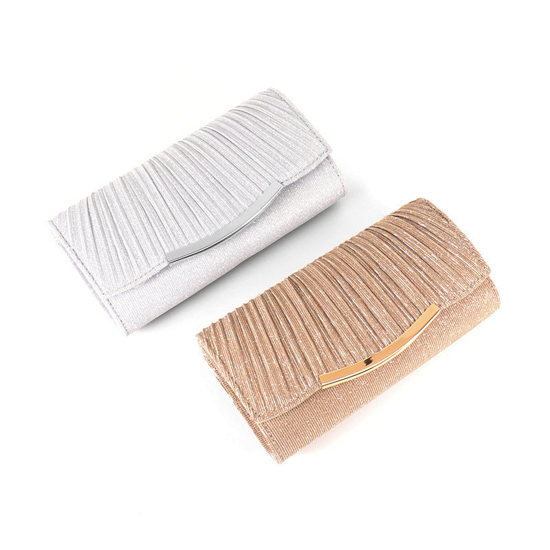 Ladies Dinner Bag - Solid Color Flap Chain Crossbody Bag