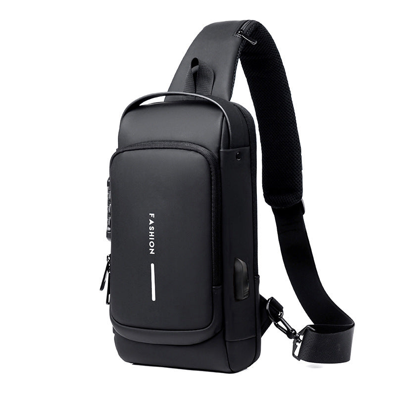 Anti-theft Large Capacity Diagonal Chest Bag - Rechargeable Password