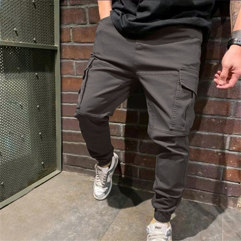 Mens Sports Pants With Pockets - Casual Cargo Trousers