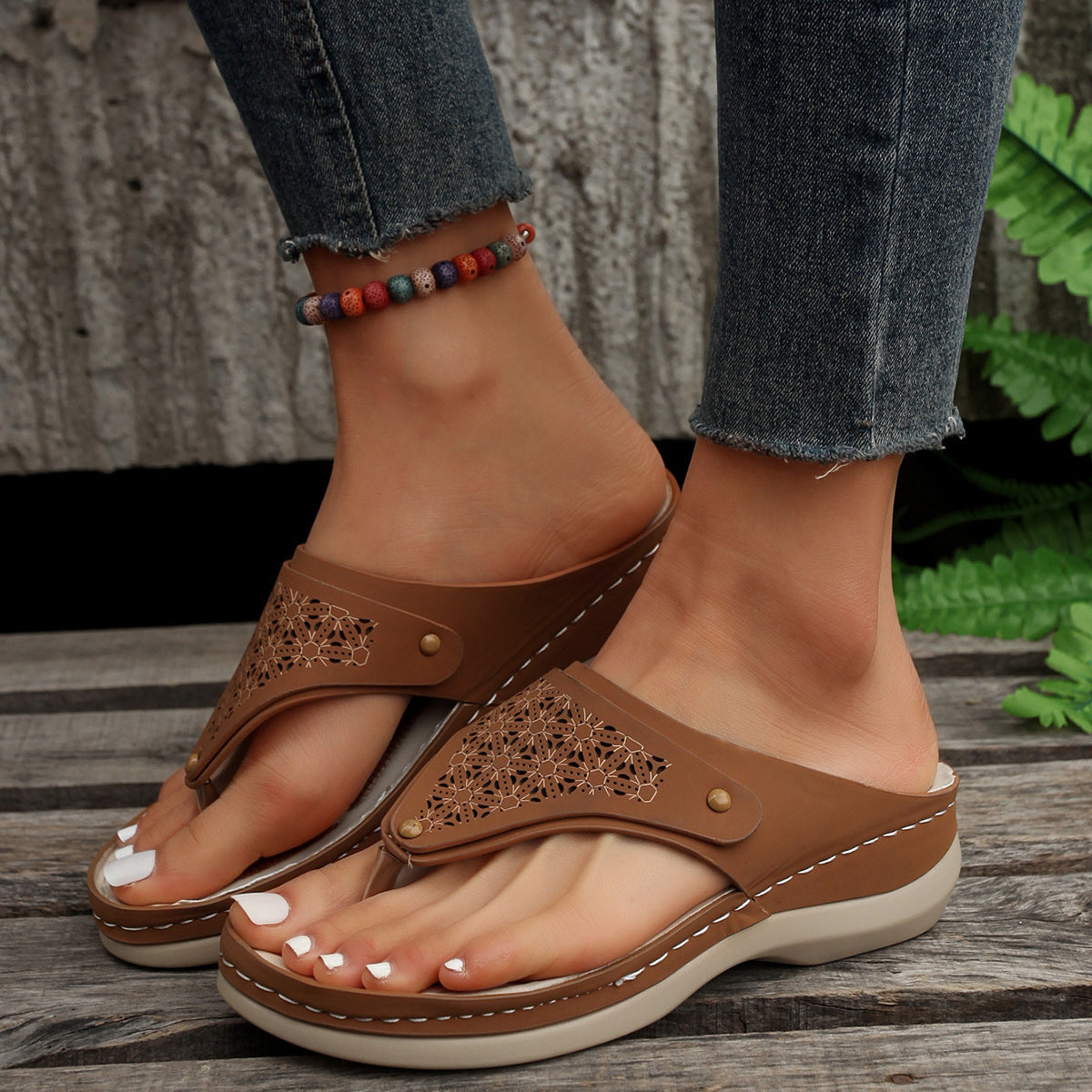 Thong Sandals - Summer Flip Flops, Women's Outdoor Slippers, Beach Shoes