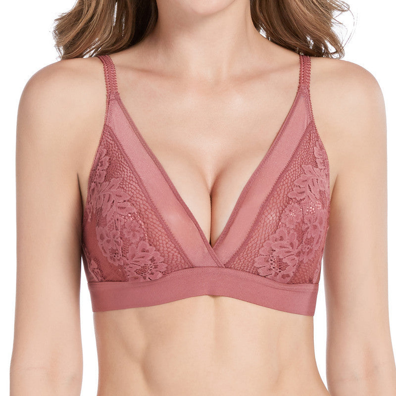 French Triangle Cup Bra - Sexy Lace Ultra-thin Bra