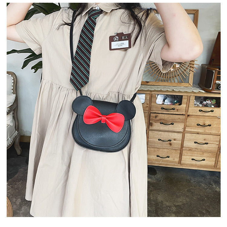 Adorable Bowknot Soft Girl Student Bag - Children's Small Bag Pu Female