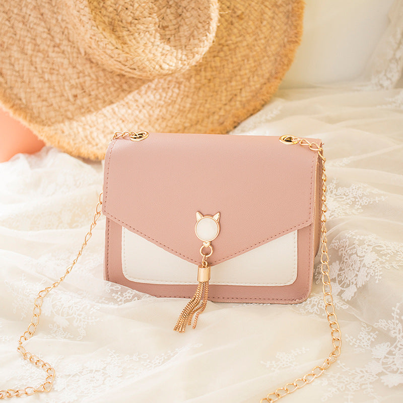 Small Messenger Bag - New Sweet And Cute Cat Tassel Decoration Chain