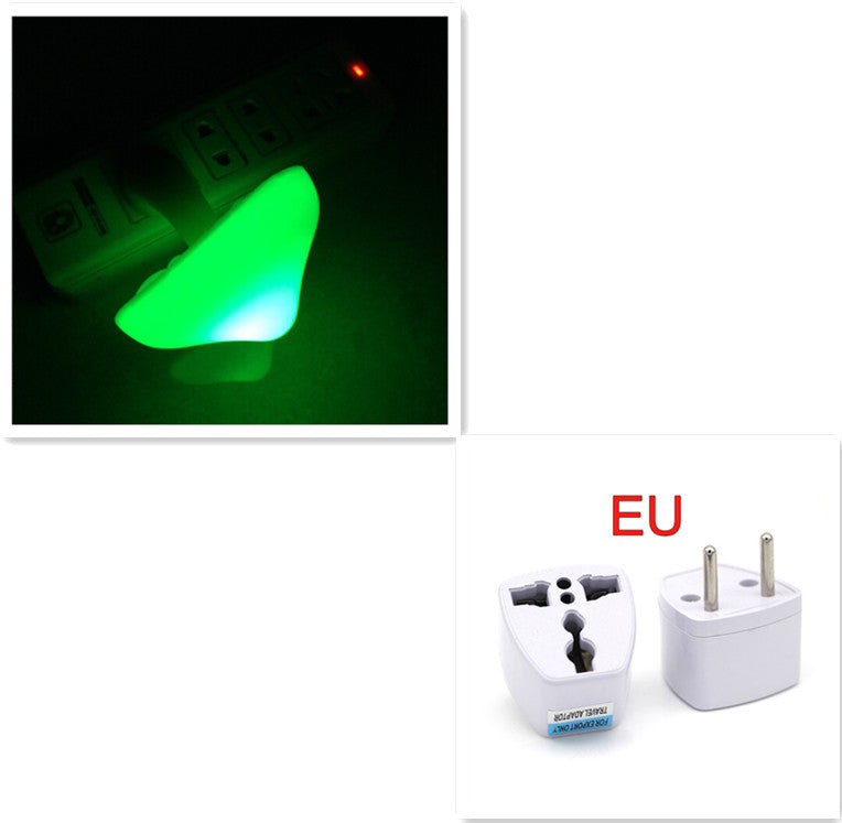 LED Night Light Mushroom Wall Socket Lamp - EU US Plug Warm White Light-control Sensor Bedroom Light Home Decoration