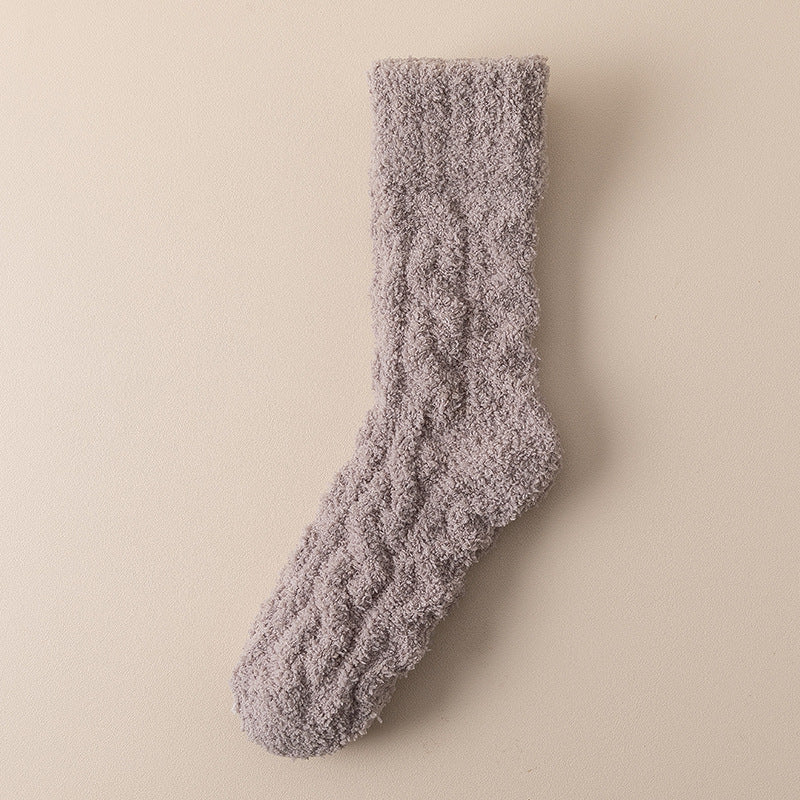 Winter Warm Fuzzy Coral Fleece Socks - Women Men Velvet Thickened Home Sleepping Floor Socks