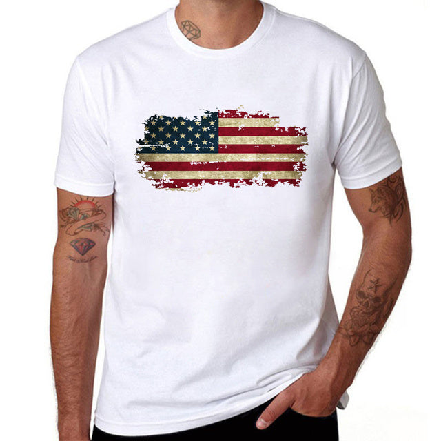 National Flag Men's T Shirts Short Sleeve