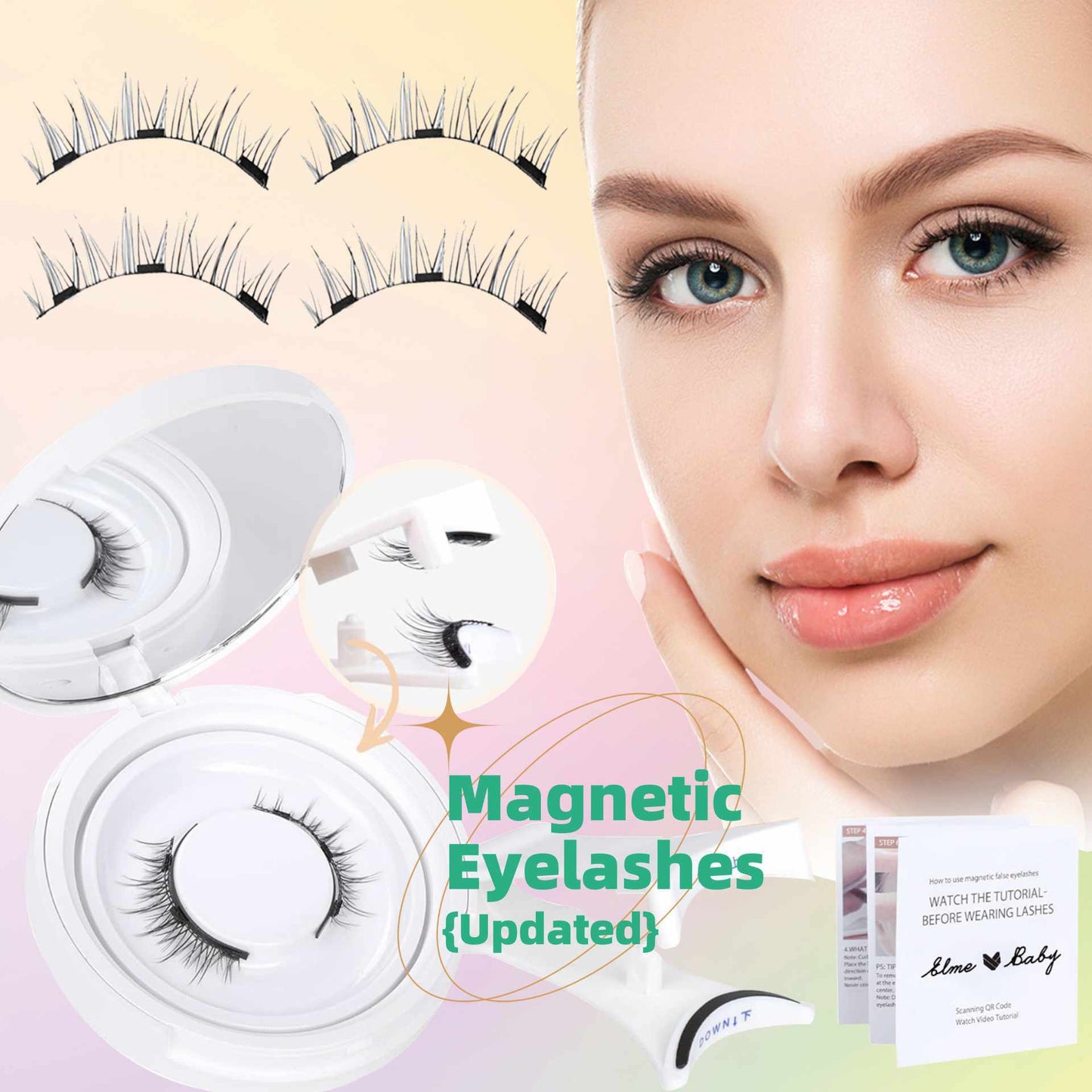 Magnetic Suction Natural False Eyelashes
