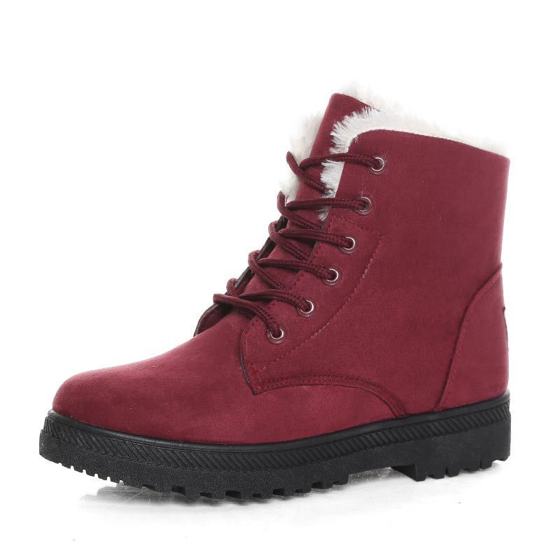 Winter Snow Boots With Warm Plush - Ankle Boots For Women Shoes