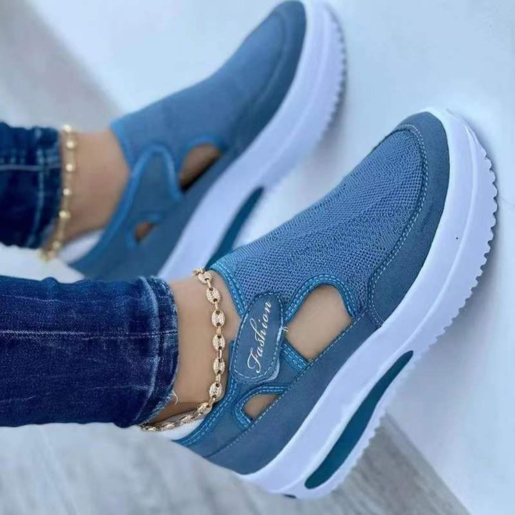 Women's Sneakers - Summer New Ladies Casual Low Wedge, Breathable Non-Slip Comfort Female Sport Shoes, Mesh Shoes Fashion Style