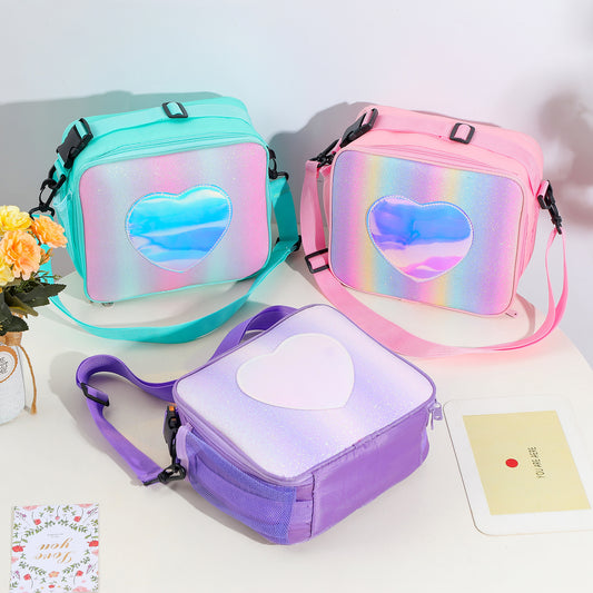 Rainbow Color Insulation Bento Bag - Laser Bento Bag