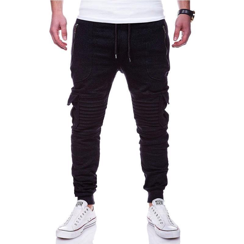 Sports Pants - Striped Pleated Casual Men's Pants