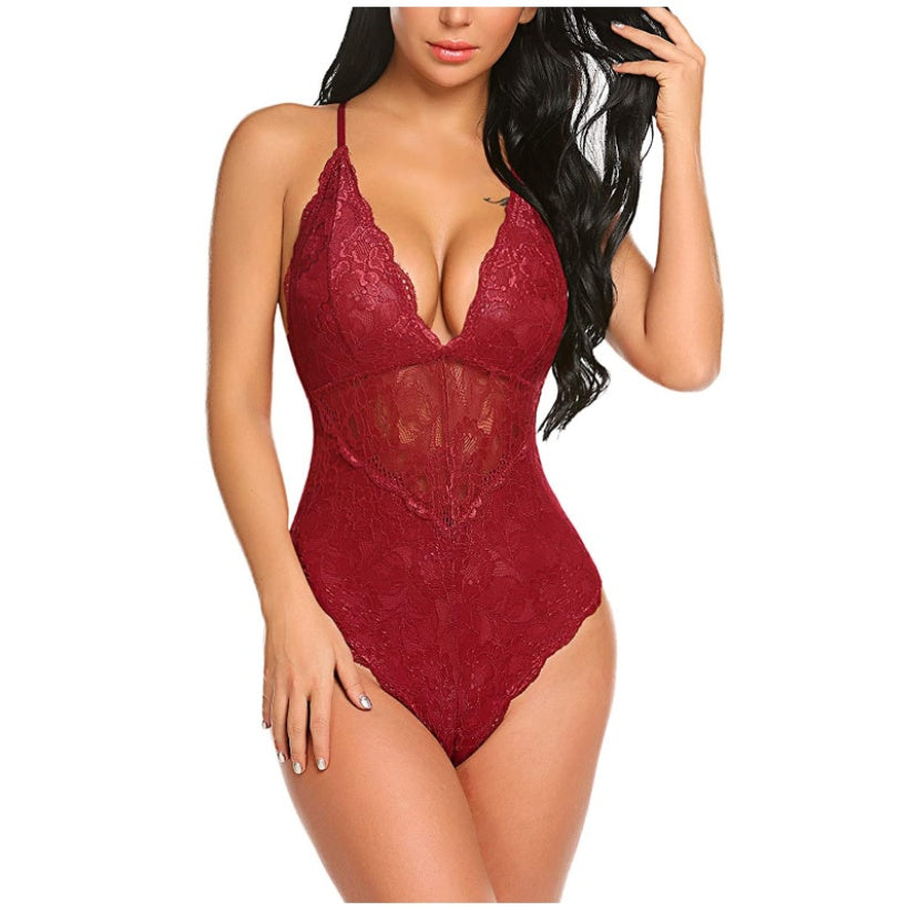 🔥 European & American Sexy Lingerie – Sensual Lace One-Piece Lingerie Set | Elegant, Comfortable & Alluring