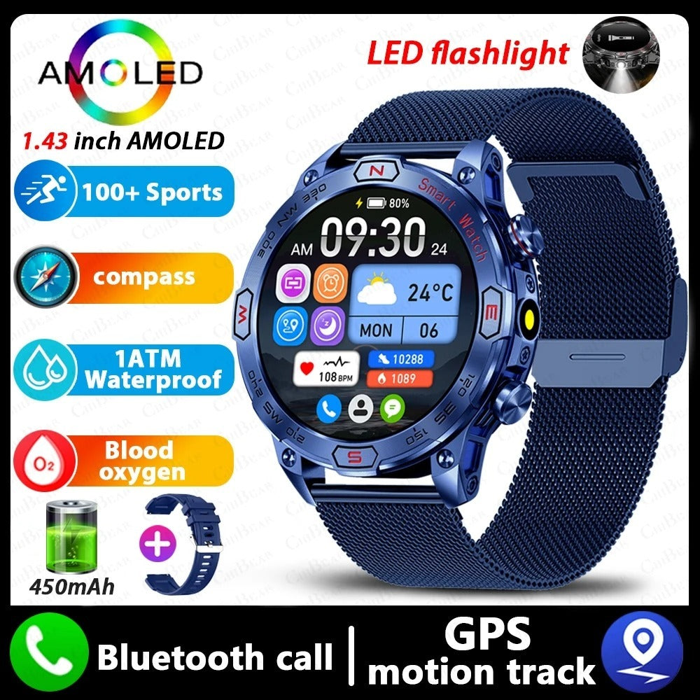 Smart Watch - HD AMLOED Screen Bluetooth Calling Sports Watch